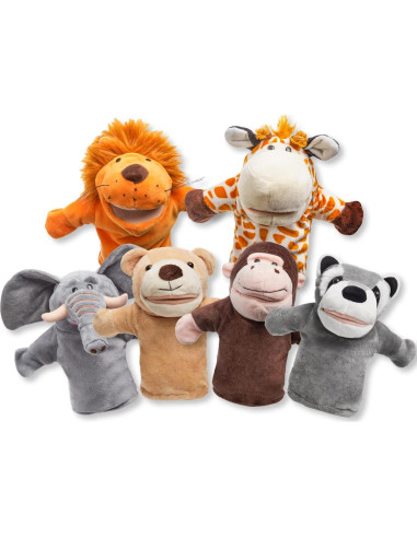 Conjunto de Marionetas de Mano Joyin 6 Piezas Animales