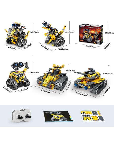 Set de Construcción Robot 5-en-1 INSOON Control Remoto Set de Construcción Robot 5-en-1 INSOON Control Remoto