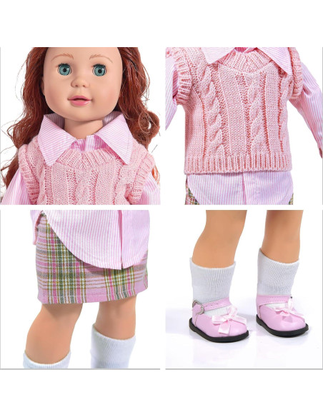 Maleta de Viaje para Muñecas 18" WONDOLL con Ropa y Accesorios Maleta de Viaje para Muñecas 18" WONDOLL con Ropa y Accesorios