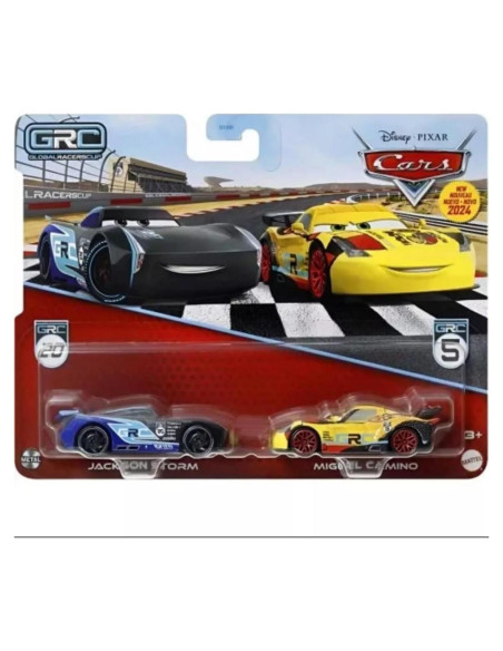 Pack 2 Autos de Metal Disney Pixar Cars - Jackson Storm y Miguel Camino Pack 2 Autos de Metal Disney Pixar Cars - Jackson Storm y Miguel Camino