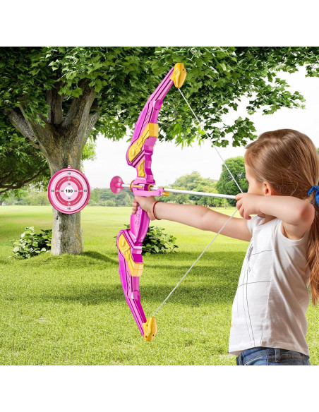 Juego de Arco y Flecha NIPLOOOW con Luces LED y 10 Flechas Juego de Arco y Flecha NIPLOOOW con Luces LED y 10 Flechas