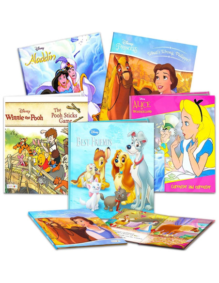 Conjunto de 9 Libros de Cartón Princesas Disney para Niños Conjunto de 9 Libros de Cartón Princesas Disney para Niños