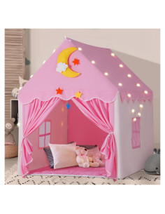 Carpa para Niños Lynxor Castillo Rosa con Luces 100x117x127cm