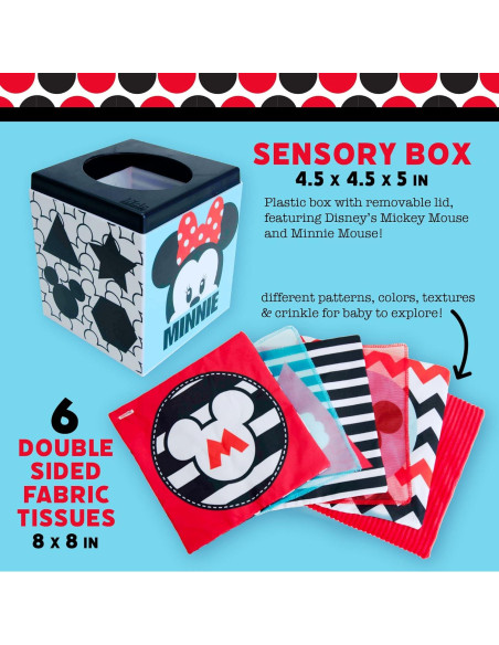 Juguete de Caja de Tejidos Disney Baby Mickey y Minnie 0-3 años Juguete de Caja de Tejidos Disney Baby Mickey y Minnie 0-3 años