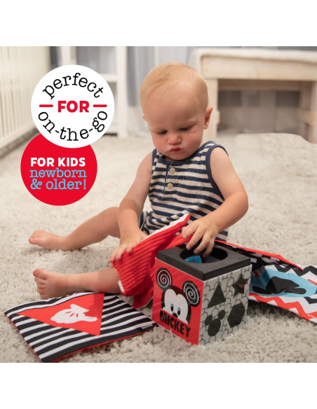 Juguete de Caja de Tejidos Disney Baby Mickey y Minnie 0-3 años Juguete de Caja de Tejidos Disney Baby Mickey y Minnie 0-3 años