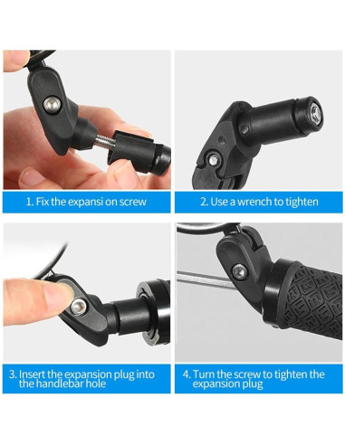 Espejos Retrovisores de Bicicleta RUBY.Q 2pcs + Timbre