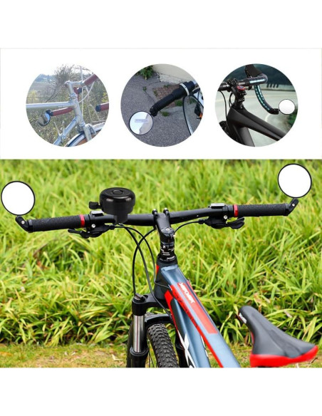Espejos Retrovisores de Bicicleta RUBY.Q 2pcs + Timbre Espejos Retrovisores de Bicicleta RUBY.Q 2pcs + Timbre
