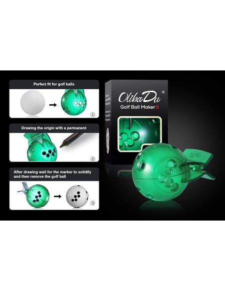Plantilla Marcador Pelotas Golf OlibaDu M1014 Verde Plantilla Marcador Pelotas Golf OlibaDu M1014 Verde