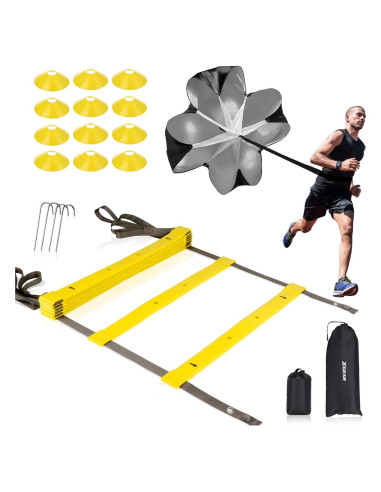 Conjunto de Entrenamiento XGEAR: Escalera, Paracaídas y Conos