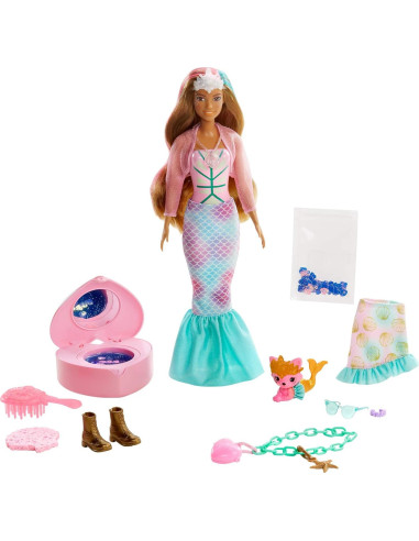 Muñeca Barbie Color Reveal Sirena con 25 Sorpresas Mattel