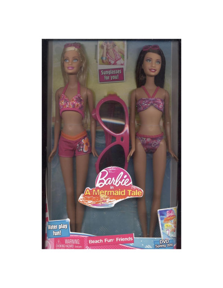 Set 2 Muñecas Barbie con Gafas de Sol Playa Mattel Set 2 Muñecas Barbie con Gafas de Sol Playa Mattel