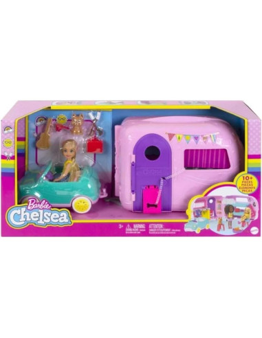 Muñeca Barbie Chelsea con Juego de Camper y Armario