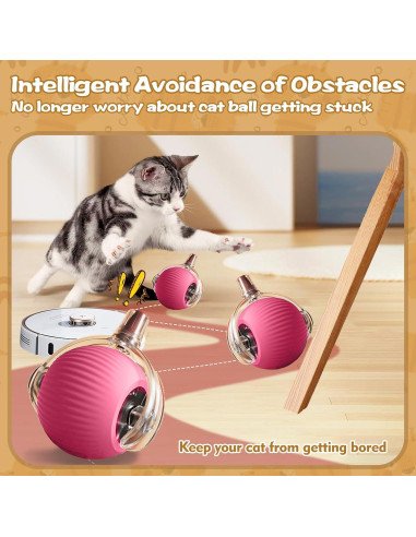 Pelota Interactiva para Gatos Peppy Pet Rosa 360