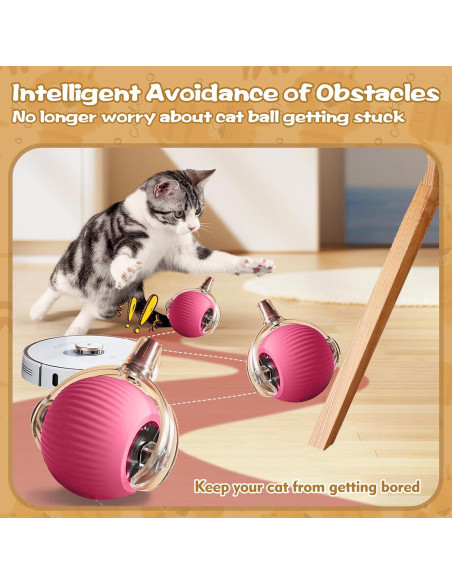 Pelota Interactiva para Gatos Peppy Pet Rosa 360 Pelota Interactiva para Gatos Peppy Pet Rosa 360