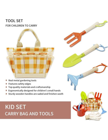 Juego de Jardinería para Niños Homegician 7 Piezas Juego de Jardinería para Niños Homegician 7 Piezas