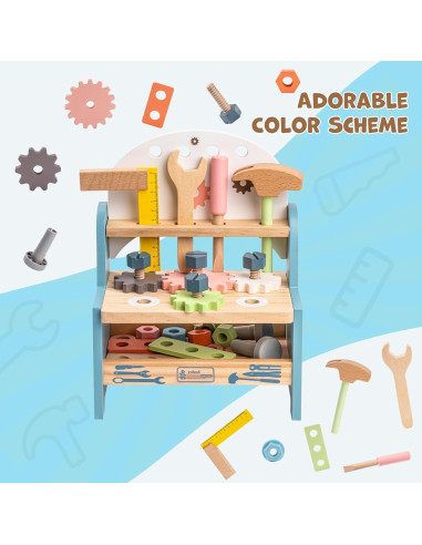 Banco de Trabajo de Madera ROBUD para Niños 3-5 Años