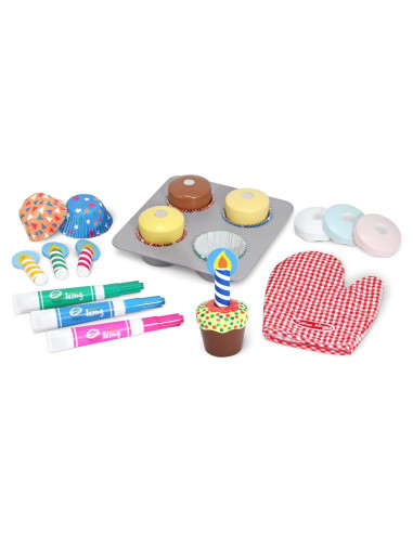 Juego de Cocina de Madera Melissa & Doug Cupcakes 4 Piezas