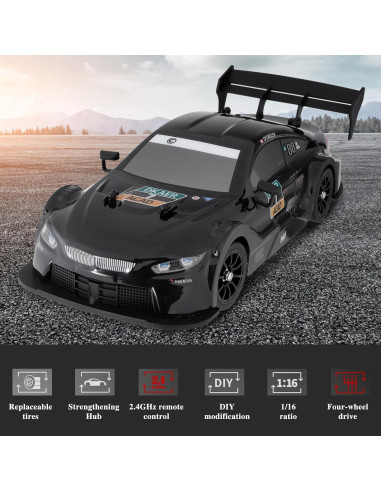 Coche RC Drift Dodoore 1:16 4WD 40 km/h con Luces LED