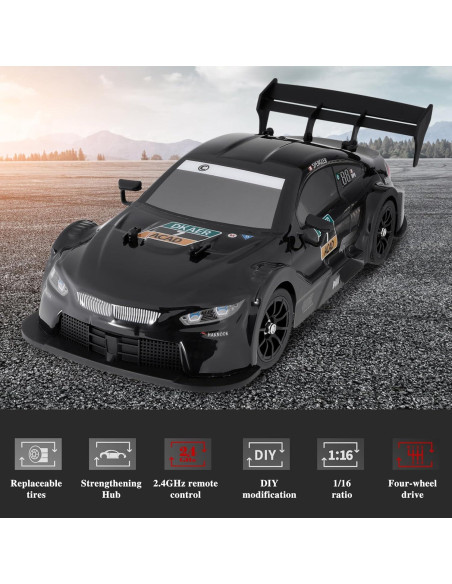 Coche RC Drift Dodoore 1:16 4WD 40 km/h con Luces LED Coche RC Drift Dodoore 1:16 4WD 40 km/h con Luces LED