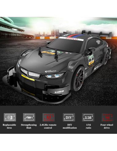 Coche RC Drift Dodoore 1:16 4WD 40km/h con Luces LED