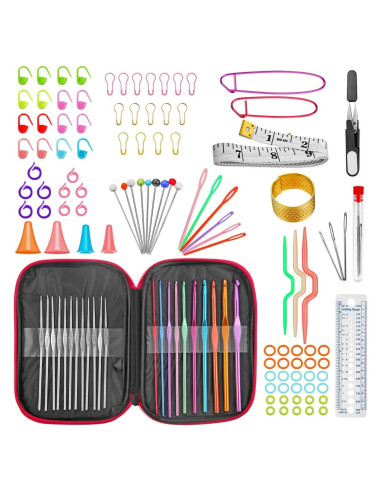 Kit Completo de Ganchillos de Crochet URWOOW 100 Piezas