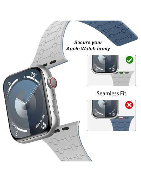 Banda Magnética Amizee para Apple Watch 38-42mm Gris Azul Banda Magnética Amizee para Apple Watch 38-42mm Gris Azul