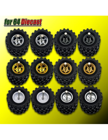 WAVEIST Ruedas Todo Terreno 1/64 para Modelos a Escala