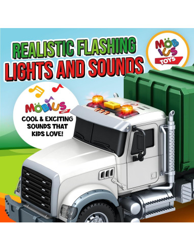 Camión de Basura Friccion MOBIUS con Luces y Sonidos