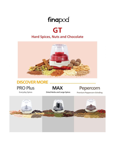 Válvula de Especias FinaMill FinaPod GT - Ralla Chocolate y Nueces Válvula de Especias FinaMill FinaPod GT - Ralla Chocolate y Nueces