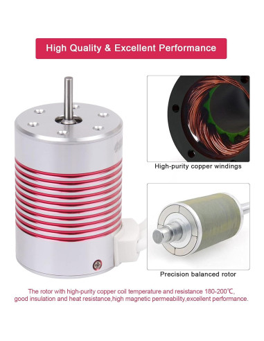 Motor Sin Escobillas 540 DideaECO 3650 5900KV 3.175mm