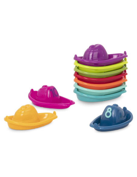 Battat Barcos de Baño Apilables 10 Piezas 6 Meses+ Battat Barcos de Baño Apilables 10 Piezas 6 Meses+