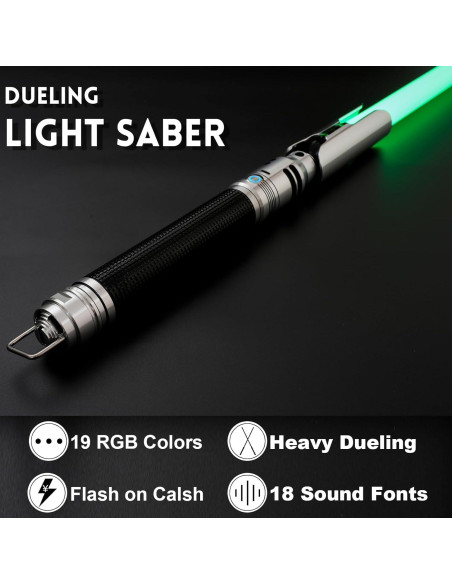 Sable de Luz Recargable LIHTJOYFUN 113cm con 18 Sonidos y 19 Colores Sable de Luz Recargable LIHTJOYFUN 113cm con 18 Sonidos y 19 Colores
