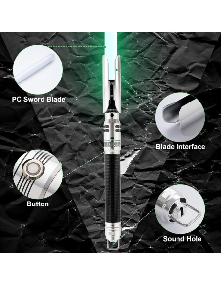 Sable de Luz Recargable LIHTJOYFUN 113cm con 18 Sonidos y 19 Colores Sable de Luz Recargable LIHTJOYFUN 113cm con 18 Sonidos y 19 Colores