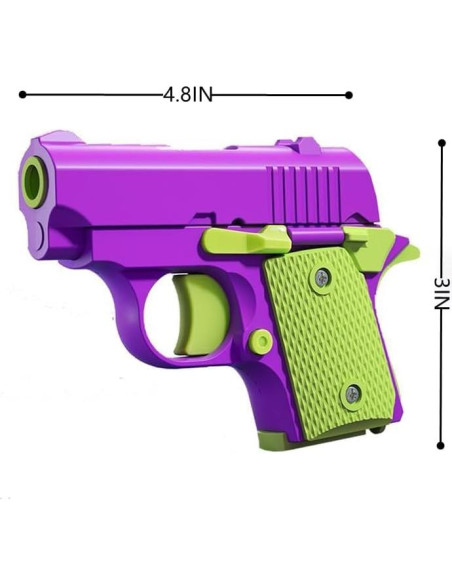 Pistola Fidget 1911 HABOS Verde Púrpura Alivio Estrés Pistola Fidget 1911 HABOS Verde Púrpura Alivio Estrés