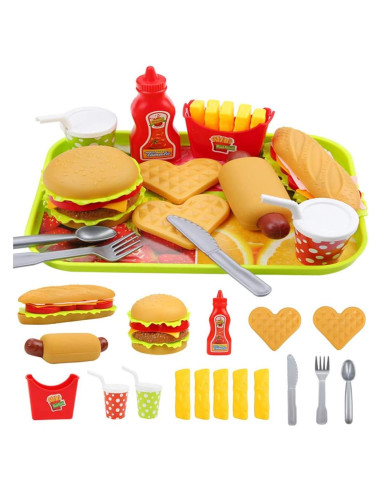 Set de Comida Rápida de Juguete ELitao - 18 Piezas