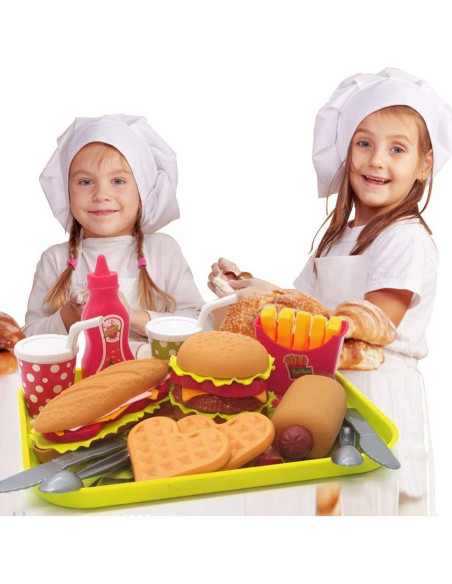 Set de Comida Rápida de Juguete ELitao - 18 Piezas Set de Comida Rápida de Juguete ELitao - 18 Piezas