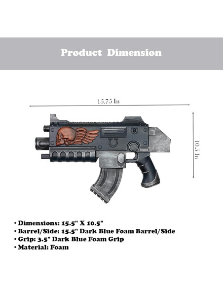 Réplica de Arma de Espuma Bolter War H 40K 39,37 cm Réplica de Arma de Espuma Bolter War H 40K 39,37 cm