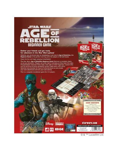 Juego de Rol Star Wars Edad de la Rebeldía - Edge - 3-5 Jugadores