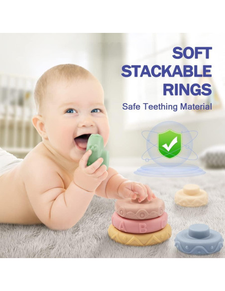 Juguetes Montessori Jyusmile para Bebés 6-12 Meses 24 Piezas Juguetes Montessori Jyusmile para Bebés 6-12 Meses 24 Piezas