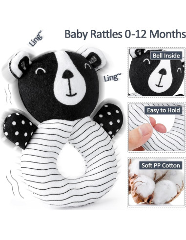 Juguetes Sensoriales Joyreal para Bebés en Blanco y Negro