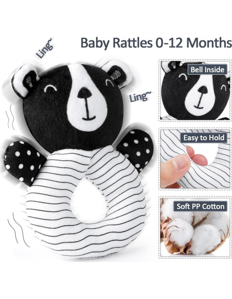 Juguetes Sensoriales Joyreal para Bebés en Blanco y Negro Juguetes Sensoriales Joyreal para Bebés en Blanco y Negro