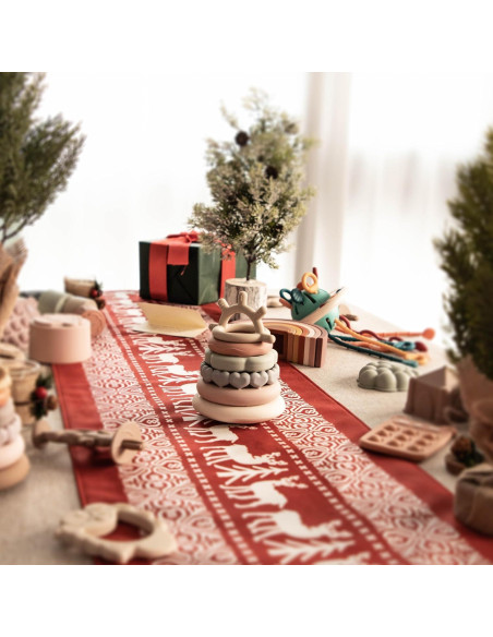 Moonkie Juguete de Dentición Apilable Multicolor 7 Piezas Moonkie Juguete de Dentición Apilable Multicolor 7 Piezas