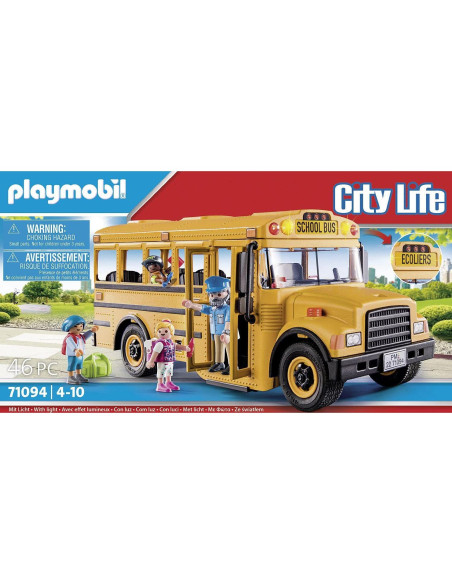 Autobús Escolar Playmobil 2022 con luces y figuras Autobús Escolar Playmobil 2022 con luces y figuras