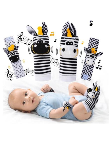 Juguetes para Bebés 0-6 Meses PHEZAPA Sonajeros Alto Contraste Juguetes para Bebés 0-6 Meses PHEZAPA Sonajeros Alto Contraste