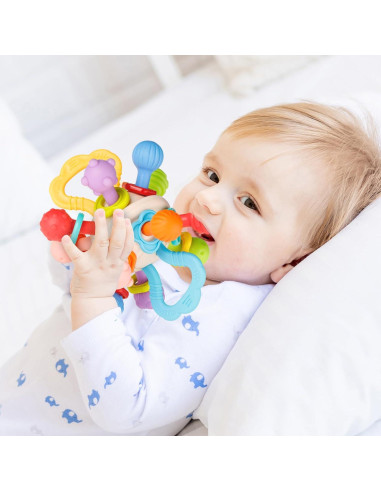 Juguete de Dentición Sensorial para Bebés 0-12 Meses - Silicona
