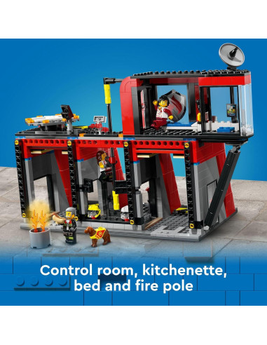 Estación de Bomberos LEGO City 60414 con Camión y 5 Minifiguras