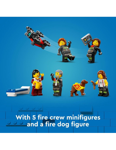 Estación de Bomberos LEGO City 60414 con Camión y 5 Minifiguras
