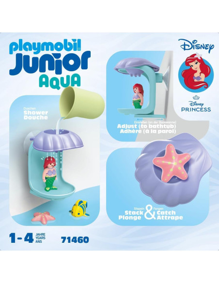 Ducha de Concha de Ariel Playmobil Junior 7 Piezas Ducha de Concha de Ariel Playmobil Junior 7 Piezas