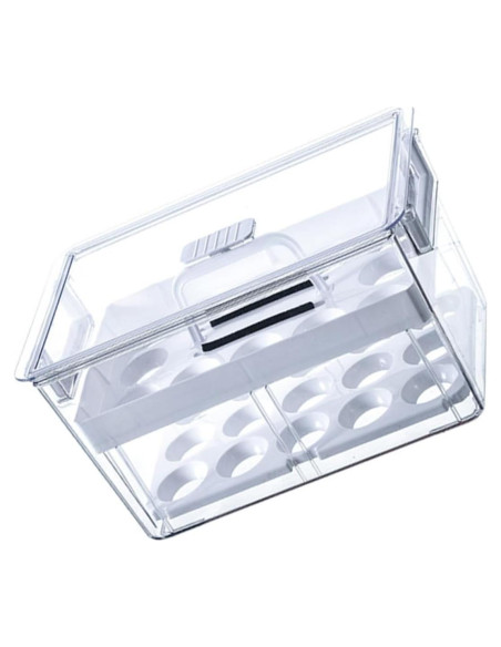 Caja de Almacenamiento de Huevos Mipcase 27.8x18cm Transparente Caja de Almacenamiento de Huevos Mipcase 27.8x18cm Transparente