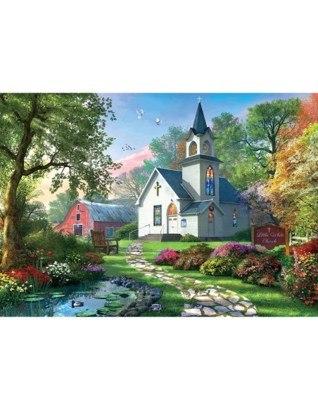 Rompecabezas 500 Piezas Buffalo Games Capilla Blanca 54x38 cm Rompecabezas 500 Piezas Buffalo Games Capilla Blanca 54x38 cm